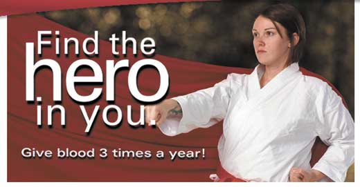 give blood be a hero